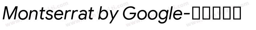 Montserrat by Google字体转换